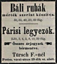 Szilveszterkor aktuális hirdetés 1869-ből (kép: Vasárnapi Újság)